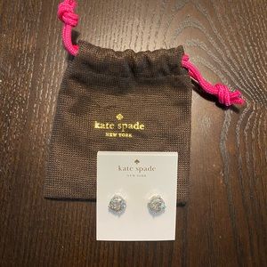 kate spade silver sparkly studs